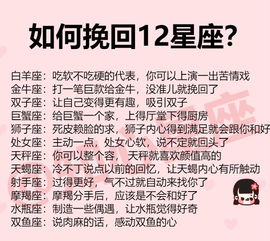 挽回12星座最佳方法,12星座如何有效挽回感情